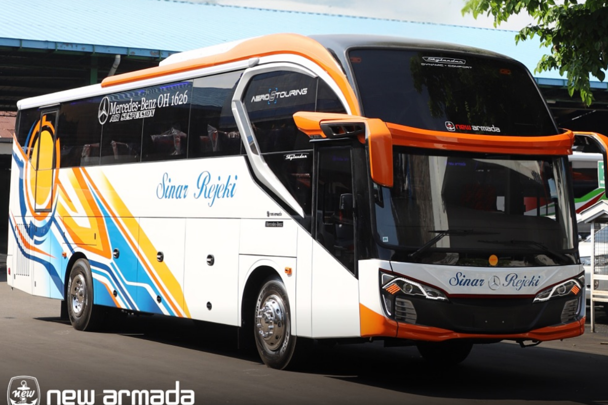 Bus Baru PO Sinar Rejeki dari New Armada, Usung Bodi Skylander R22 Aero 8 Touring